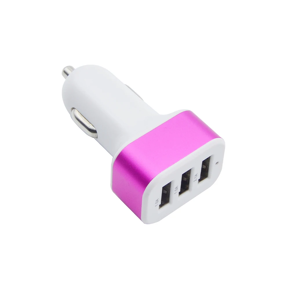 차량용 충전기 휴대폰 3포트 USB 고속 충전 어댑터 스마트폰 프로용 휴대폰 MP3/MP4 부품 호환