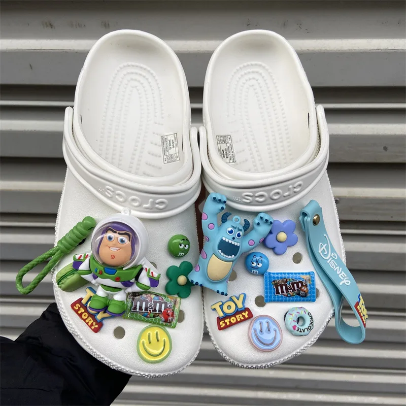 Disney Toy Story Shoes Flower Set DIY Anime Buzz Lightyear Shoes Buckle Detachable Cartoon Shoes Decorative Buckle Toy Kids Gift