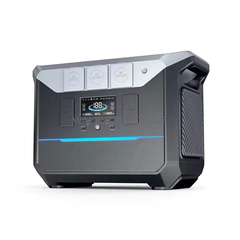 

Портативная система хранения энергии 220В для автономного использования, аварийного питания, высокой мощности, для ночных рынков, 2000Вт, солнечная, уличная, мобильная, для лазеров