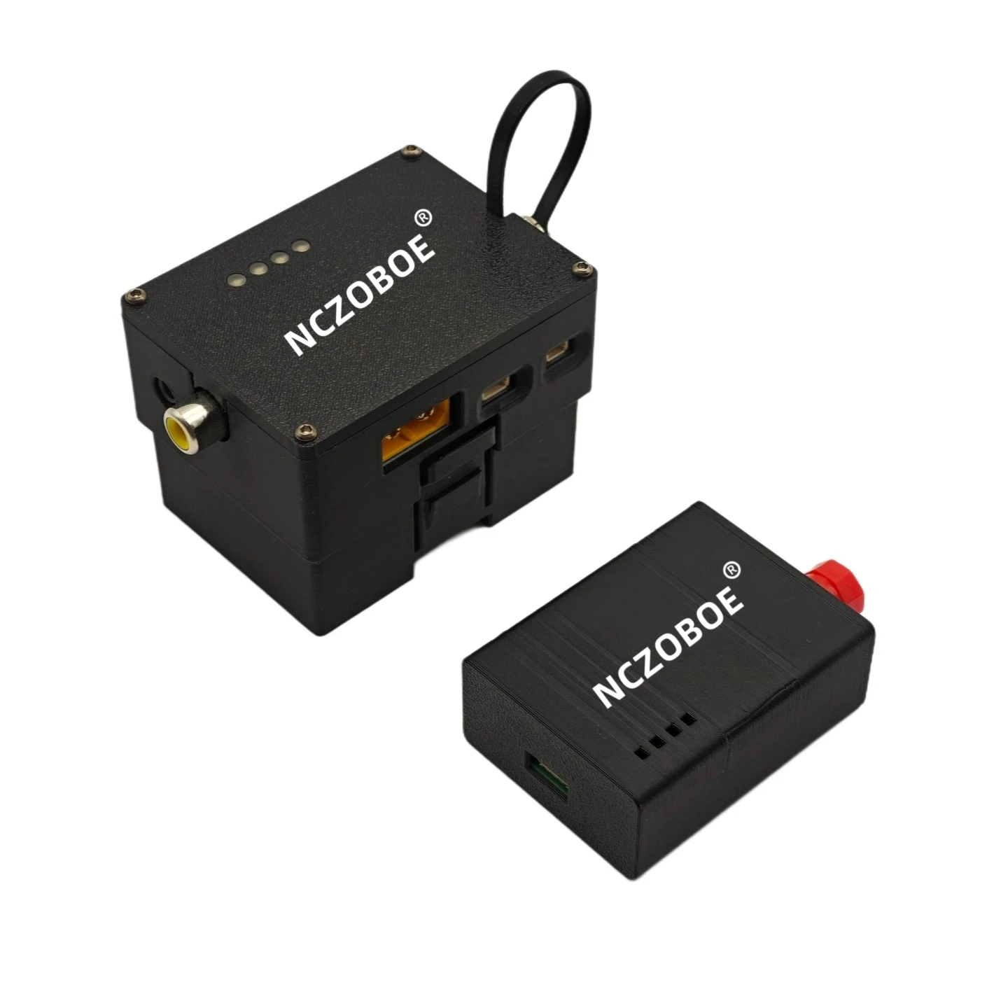 NCZOBOE Sky/Ground TTL Drone Optical DC 5.5-26V Optical Transceiver Module 60km 100km FC RX/TX/AV/VCC/GND TTL Optical to Fiber