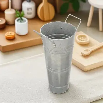 Cubo de flores de hierro Retro, jarrón de arreglo de flores de diseño Simple, maceta de escritorio para el hogar, decoración de jardín, valla para balcón