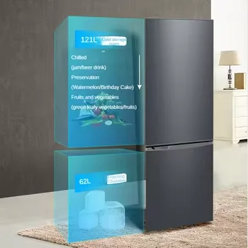 Hot Sales Minimalism Direct Cooling Home Double Door Refrigerator Fridge Freezer for Families