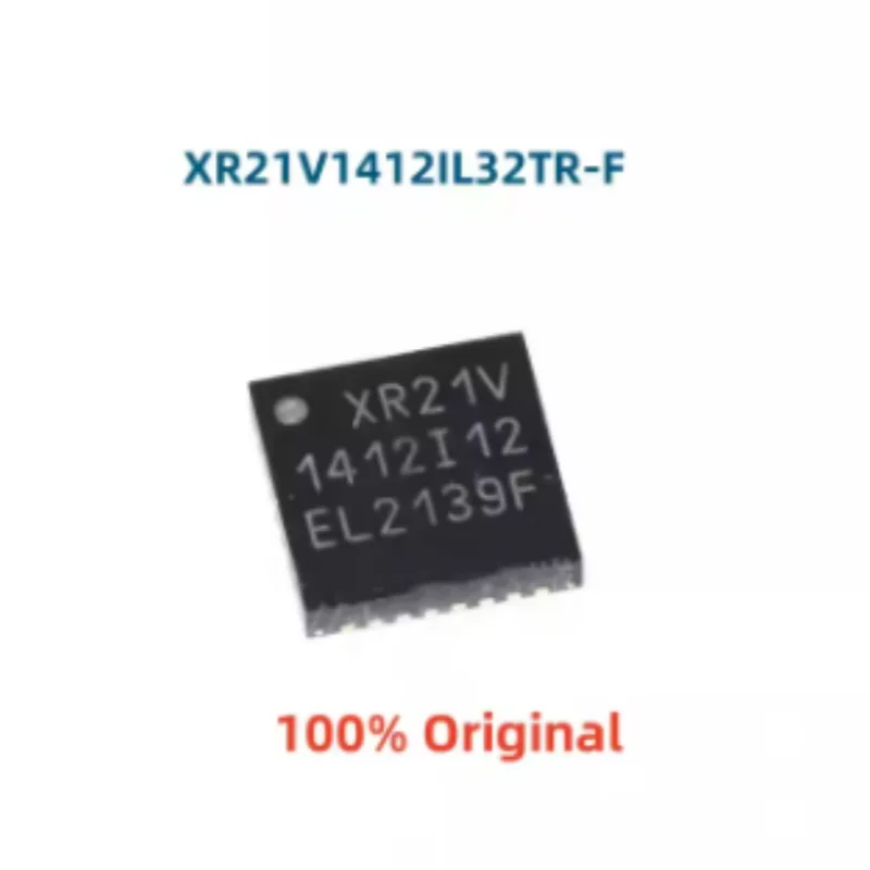 5PCS XR21V1412IL32TR-F XR22800IL32TR-F QFN32 USB Interface IC USB to UART/Ethernet Bridge Chip Original New Electronic Component