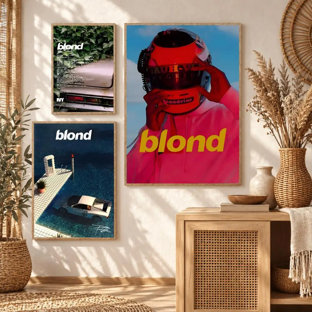 Frank O-Ocean Singer Poster Stickers Mural Painting Self-Adhesive Wall Art Decals for Bedroom Living Room Home Decor Gift