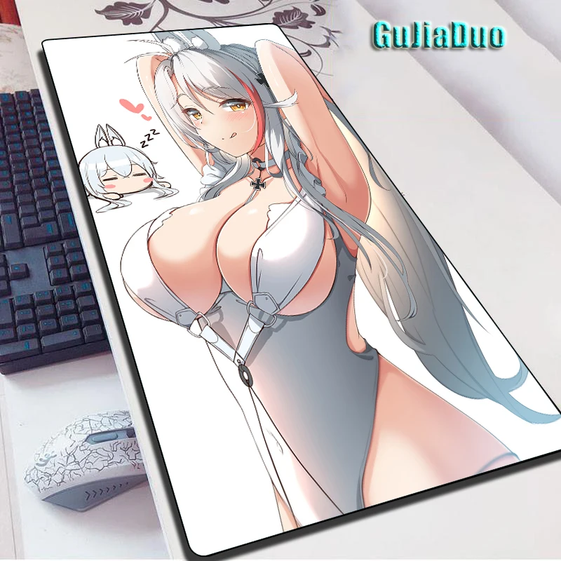 

Prinz Eugen Sexy Mange Girl Mouse Pad Laptop Play Mat Gaming Accessories Kawaii Game Charm Anime Mousepad Pc Cushion Table Pad