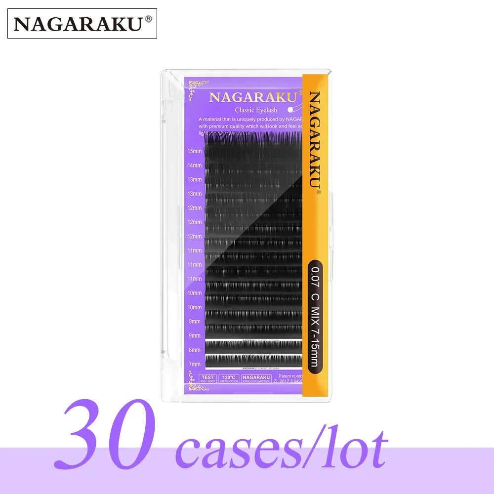 

NAGARAKU 30 Cases C D DD Faux Mink Individual Classic Eyelash Extensions Volume False Eyelashes Soft Classical Lashes Makeup