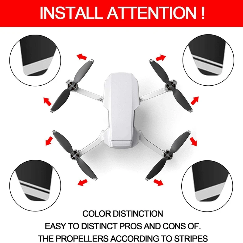 4 pares para DJI Mavic Mini hélices plegables 4726 hélices de bajo ruido para DJI Mavic Mini Drone