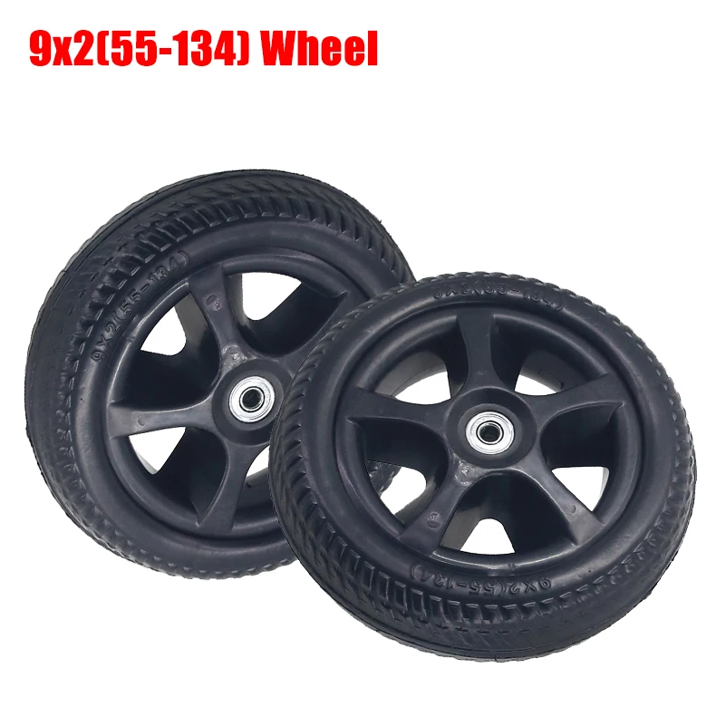 

New 2pcs 9x2 (55-134) Children's Tricycle Accessories Rear Wheel Bicycle Wheels Baby's Wheelbarrow