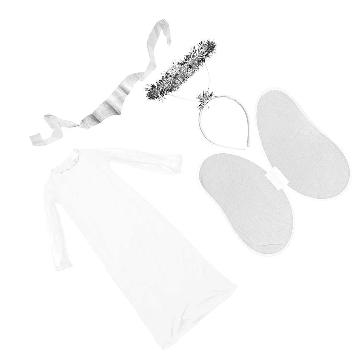 1세트 소녀 할로윈 의상 4피스 세트 가면 무도회 어린이 쇼 파티 드레스 할로윈 의상