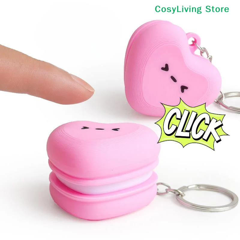 [CL]3D Printed Foods Clicker Keychain Simulation Party Gifts Cake Chocolate Clicker Pendant Stress Relief Keyring Hanging[CL]