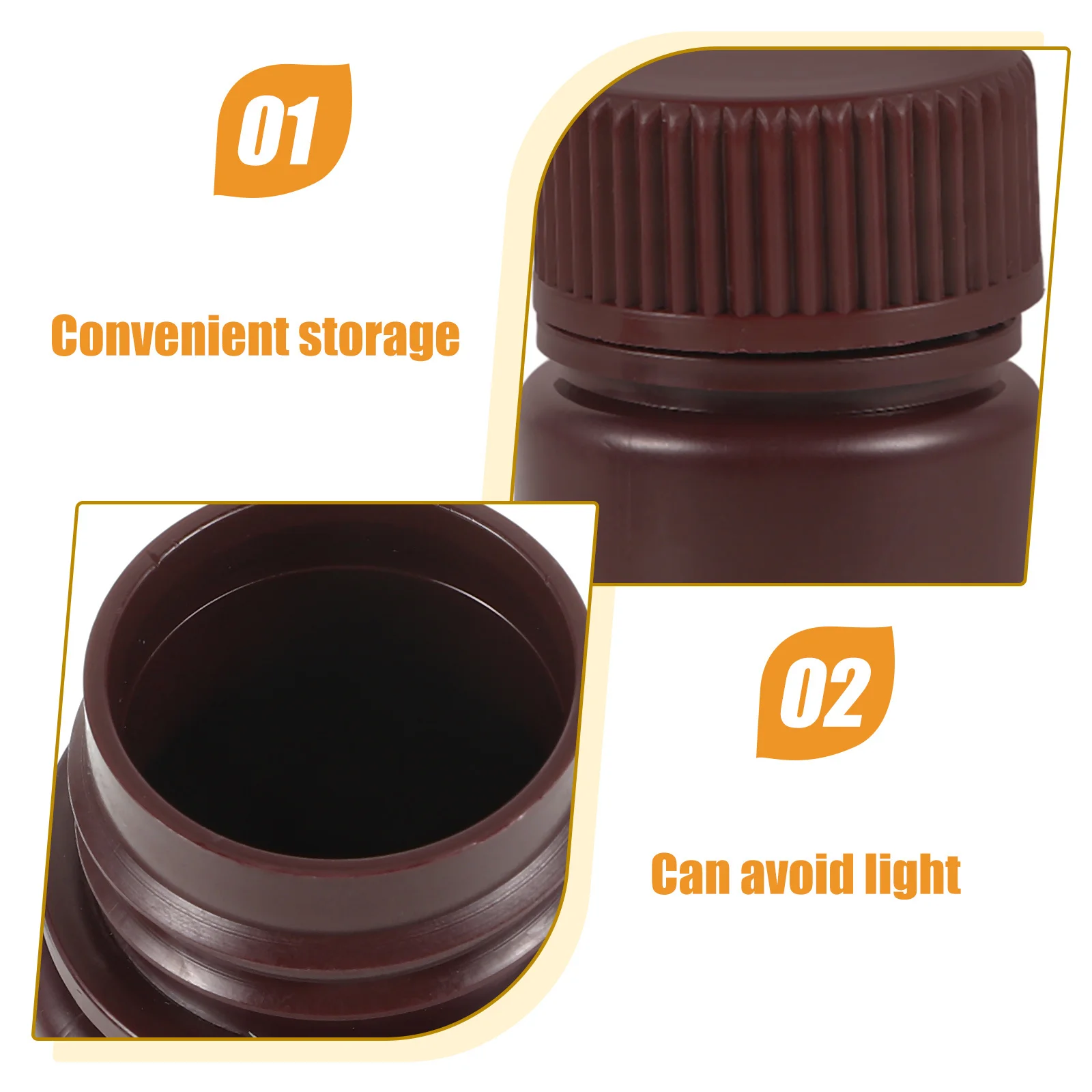

10Pcs 30Ml Uv Protection Reagent Bottles High Temp Resistant Plastic Storage Containers for Laboratory Chemical Samples Empty
