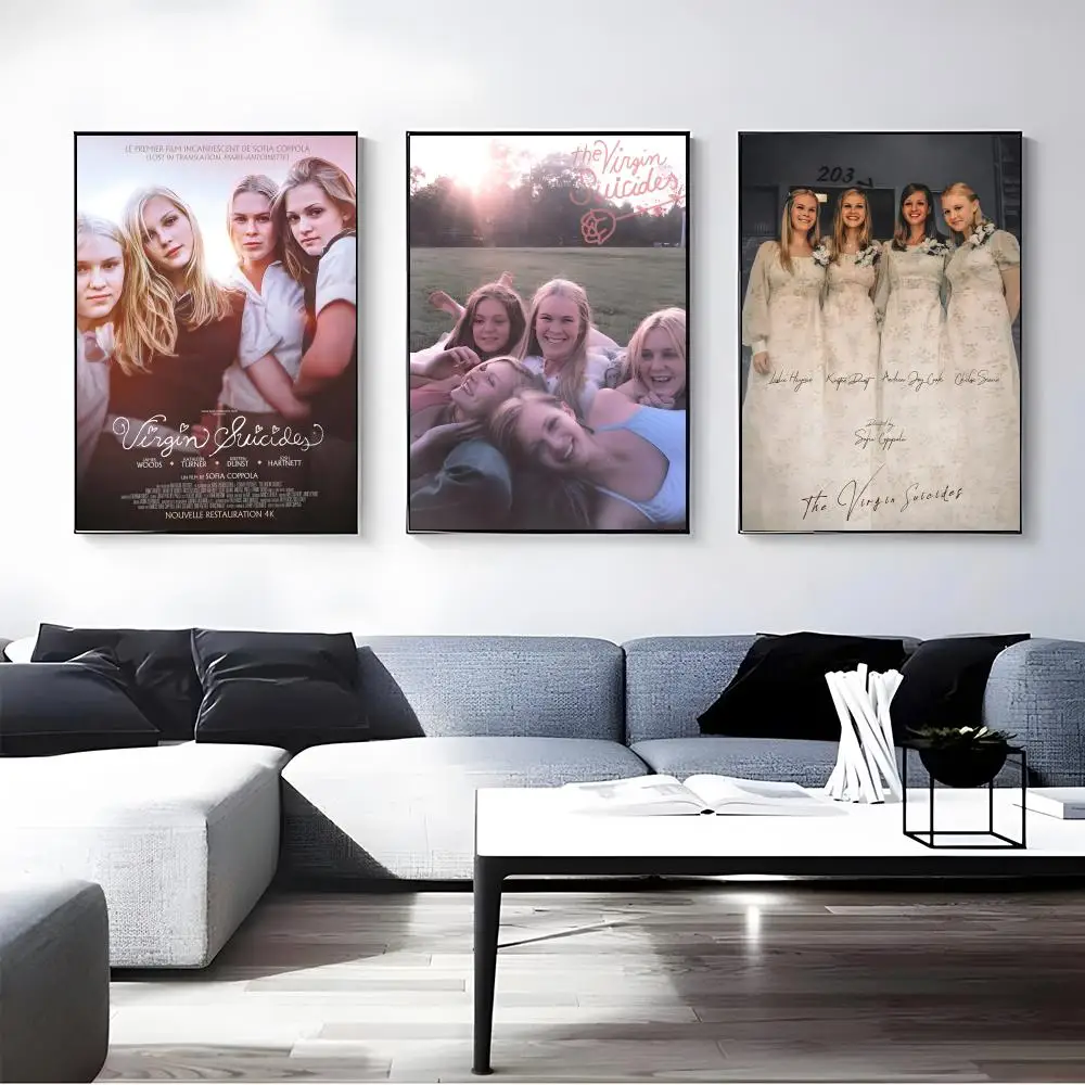 Movie The Virgin Suicides Poster Self-adhesive Art Waterproof Paper Sticker Coffee House Bar Room Wall Decor