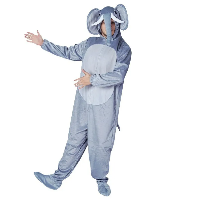 Adulte M mignon éléphant Costume loween Par Role-plang scène Performance traditionnel National ethnique Culture Costume