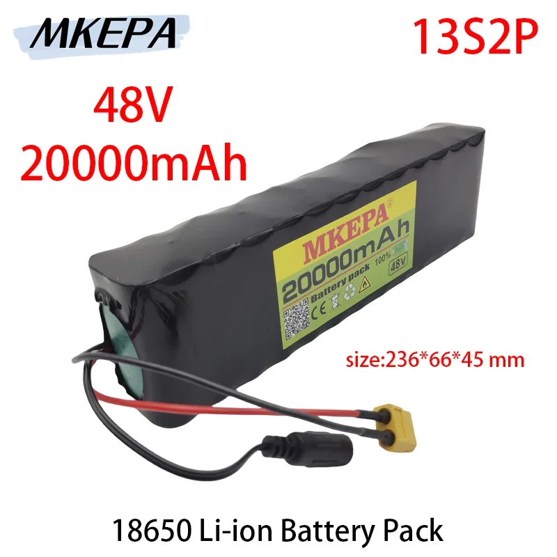 

13S2P 48V 20Ah Electric Scooter Battery Pack 18650 Lithium Ion Battery 1000w Electric Scooter E-bike Conversion Kit BMS +Charger