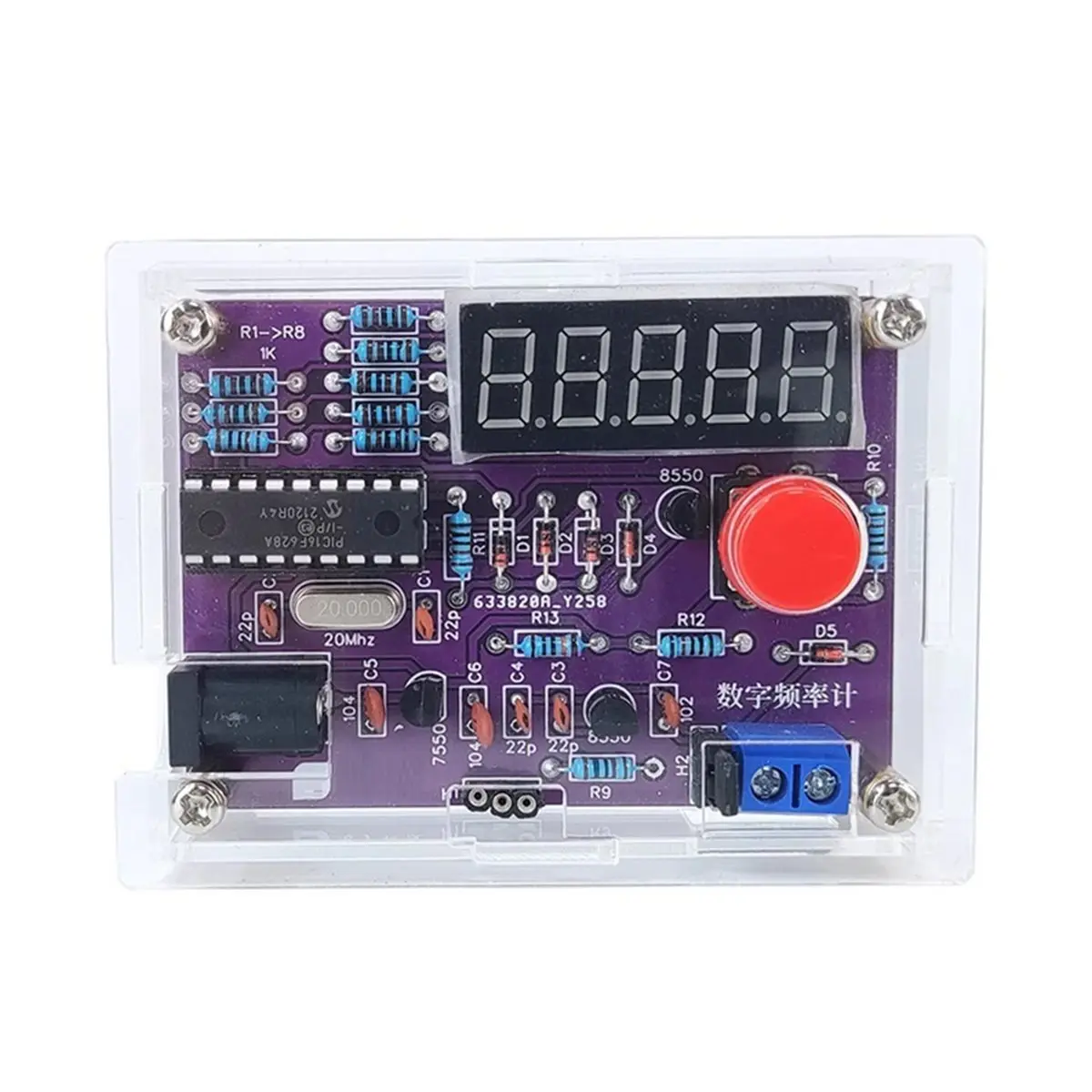 SCLS Digital Frequency Meter Crystal Oscillator Measurement Circuit 1Hz-50MHz DIY Electronics Manufacturing Welding Kit