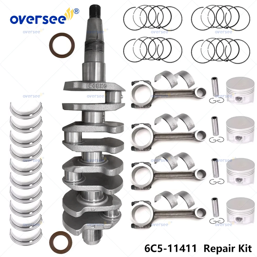 6C5 Crankshaft Repair Kit 6C5-11411 for Yamaha F50 50HP/60HP F60CETL F50LB 4-stroke Outboard Engine
