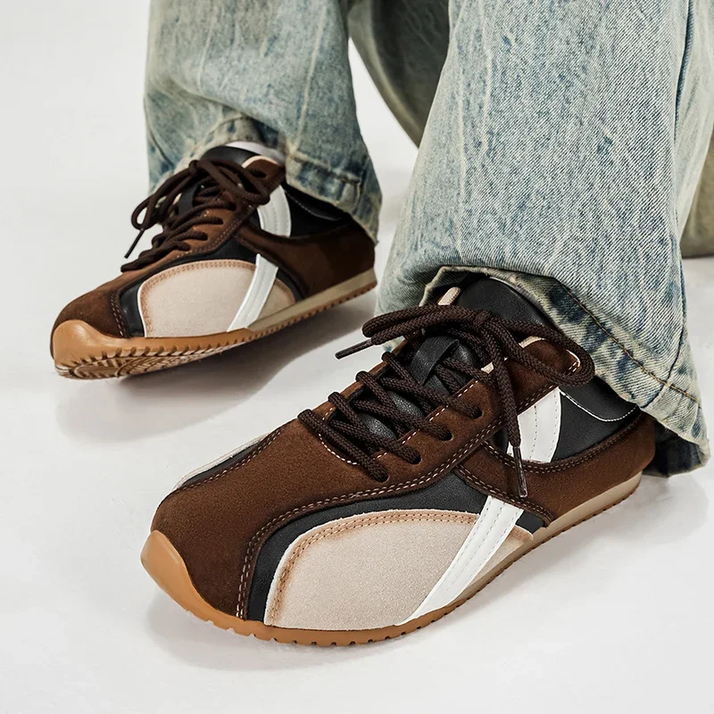 MAIJIAKA Retro Jogging Autumn Casual Breathable Low-top Sneaker Thick-soled German Training Shoes Men's Shoes Discovery Series