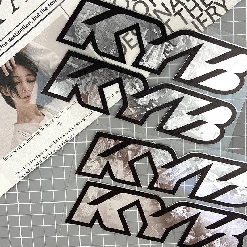2PCS/SET Holographic Fork Vinyl Stickers, Waterproof Self-adhesive Decals for Motorcycle Dirt Bike, Multi-color Options Decor