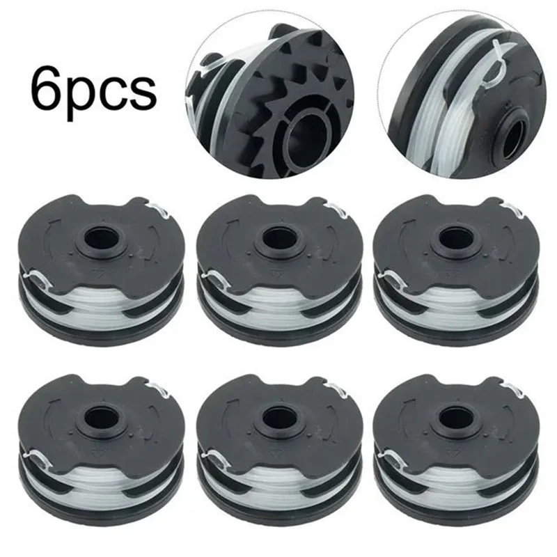 A50U 6Pcs Thread Spools For LIDL/Parkside Cordless Grass Trimmer PRTA 20-Li A1 B2 C3 String Garden Tool Replacement Part
