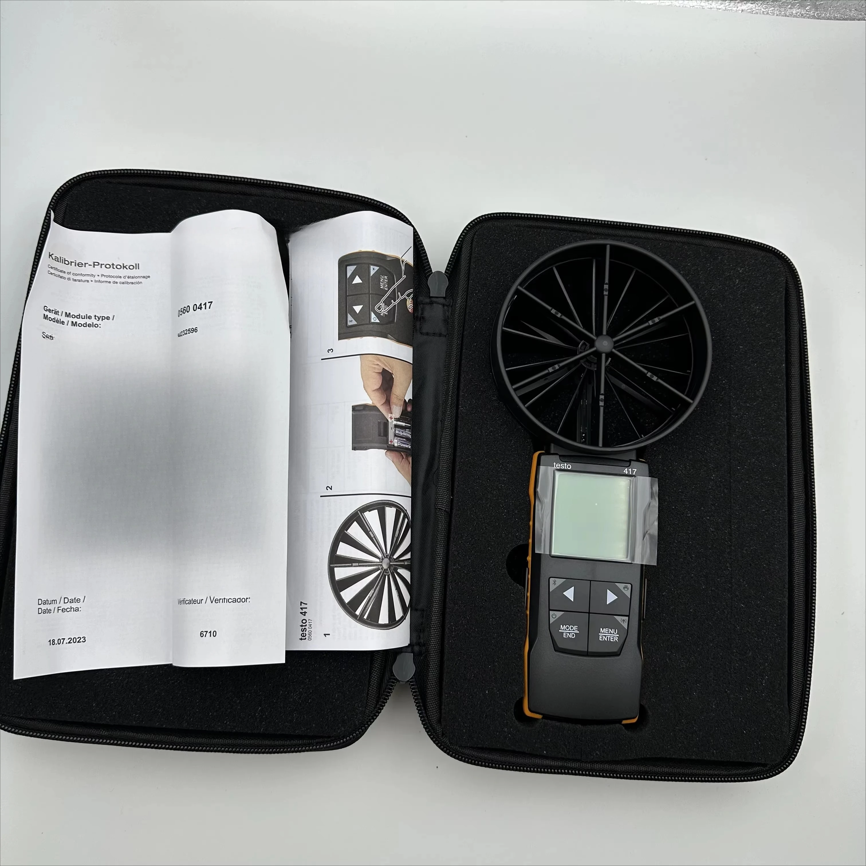 Air Flow, Volume Flow and Thermometer Testo 417 Digital 100mm Blade Anemometer