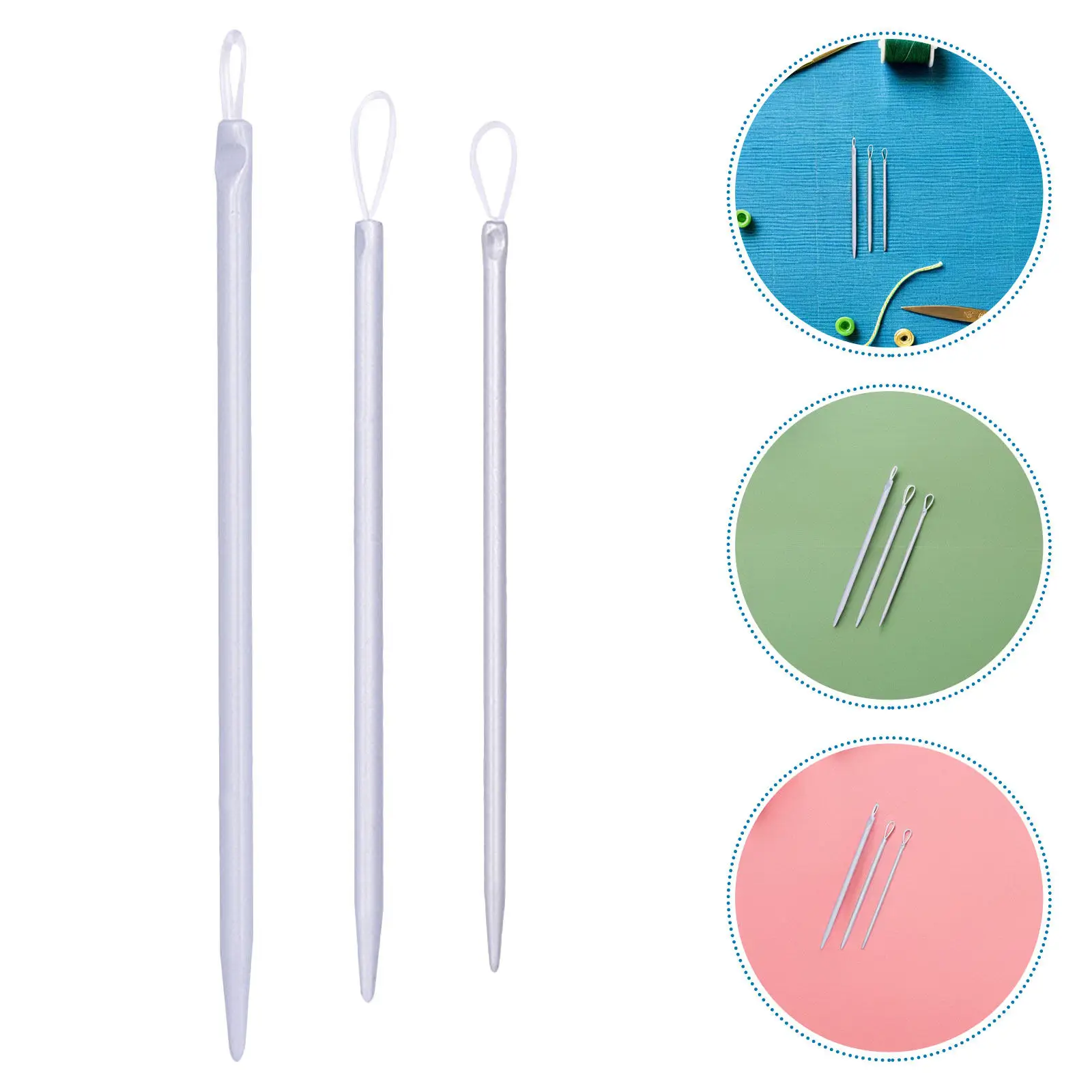 3Pcs Wool Threader Kit Simple Effective Yarn Threading Tool for DIY Knitting Sewing Elderly Friendly Compact Lightweight