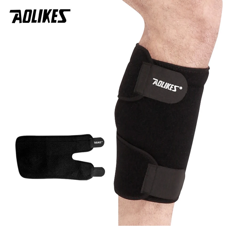 AOLIKES 1 pz parastinchi polpaccio manica a compressione basket Fitness ciclismo supporto per gambe Pad sicurezza sportiva vendas para deporte