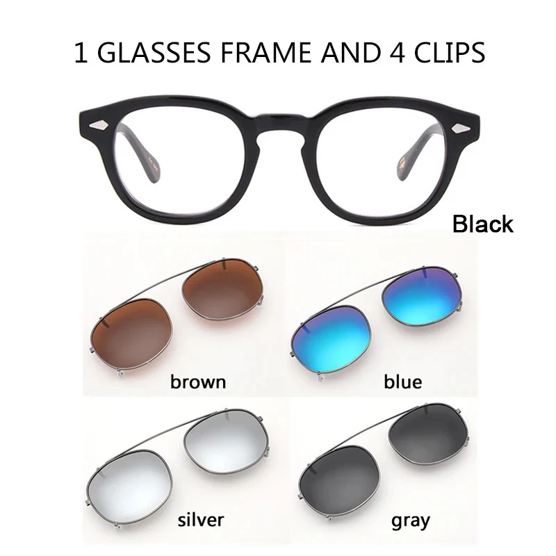 Runde Clip auf Sonnenbrille Frauen Polarisierte Linse UV400 Mann Johnny Depp Lemtosh Sonnenbrille Luxus Marke Vintage Schutzbrillen – Detail 14