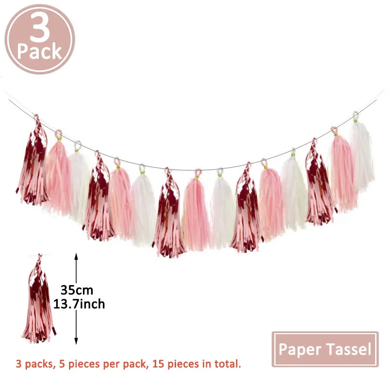 Schillernden Anzahl 16 Papier Sterne Dot Girlande Hängen Bunting für Süße Rose Gold 16th Glücklich 16st Geburtstag Jahrestag Party Decor – Detail 28