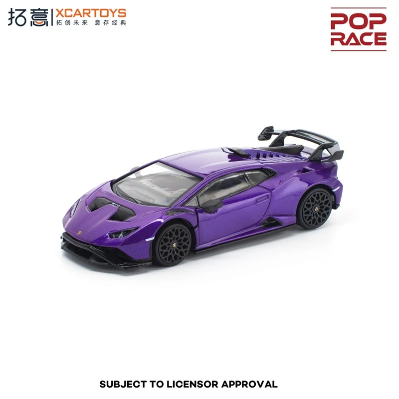 (Pre-Order) Xcartoys x Pop Race 1:64 HURACAN STO Viola Pasifae purple Diecast Collector's Vehicle Model Car