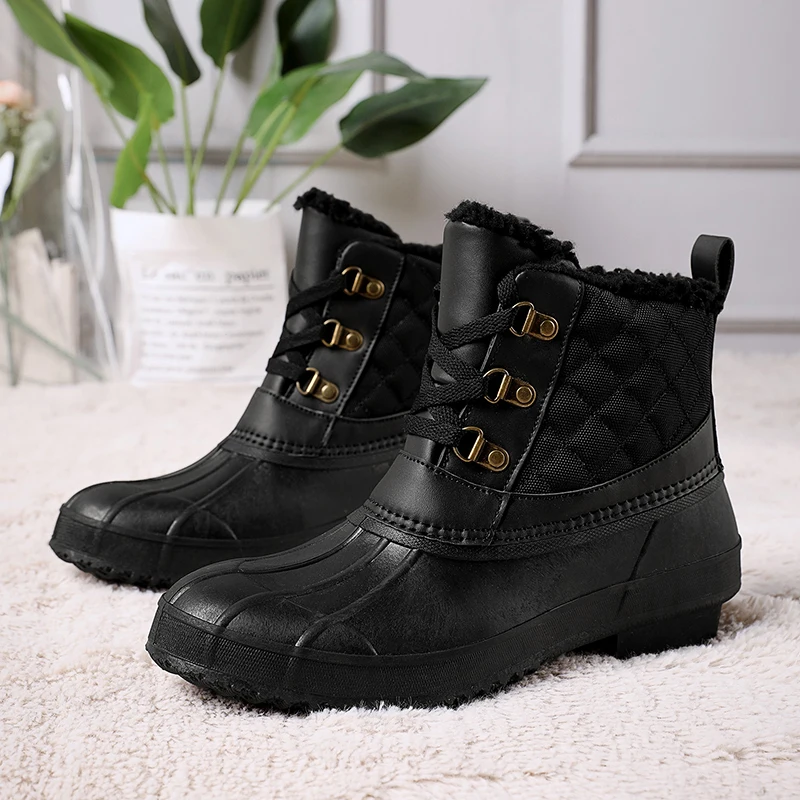 Popular Women's Shoes Comfortable Waterproof And Sand-proof Series Winter Warm Short Plush Strong Toe Snow Boots