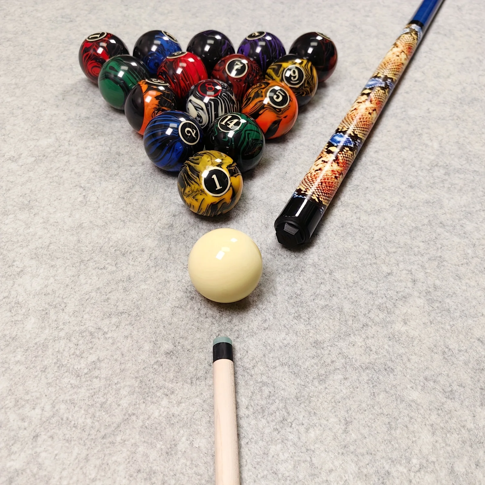 3 Section Jump & Break Cue Stick with 13mm Crystal Tip 21oz, for Explosive Breaks and Effortless Jumps