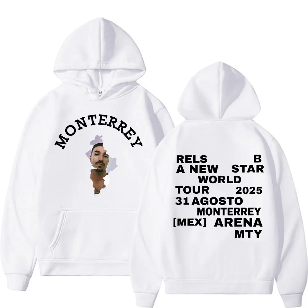 

Толстовка Monterrey Arena Mty Rapper RELS B A New Star World Tour 2025 Merch Толстовки Мужская одежда Хлопковый пуловер с длинными рукавами