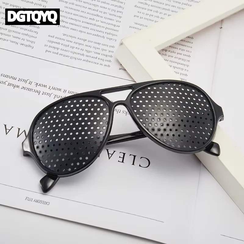 Anti-myopia Astigmatism Glasses Vision Correction Fatigue Pin Hole Glasses with Holes for Men Women Eyesight Improvement Eyewear