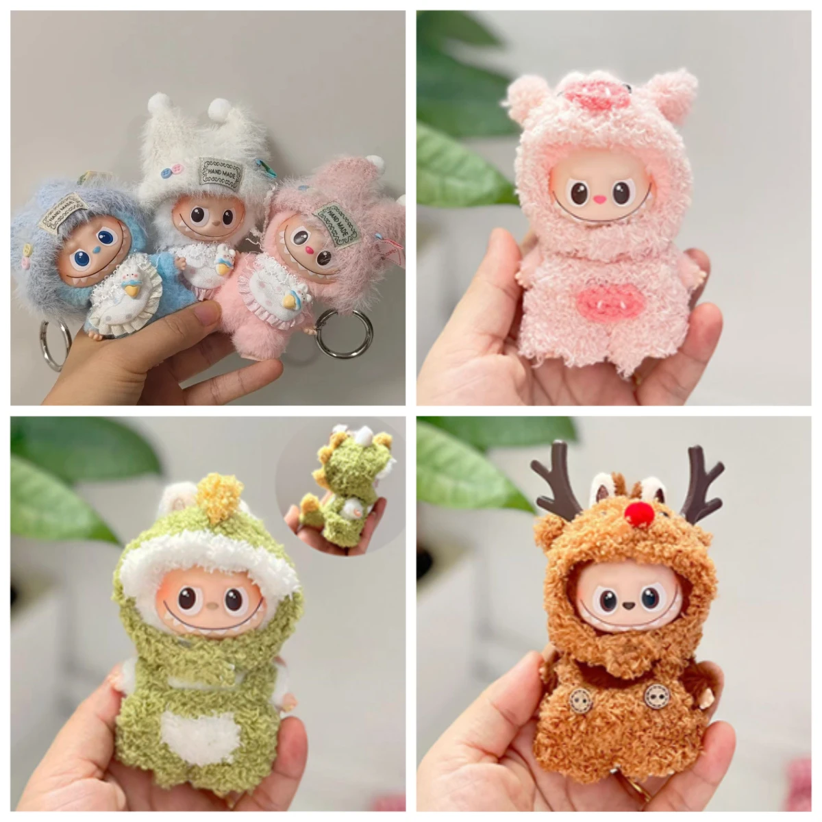 ชุดตุ๊กตา Labubu 4.0 รุ่นดั้งเดิม ลายกระต่ายเท่ห์ ตัวตลก กุ้งหลากสี ชุดคริสต์มาส ชุดฤดูหนาว สำหรับตุ๊กตาขนาด 10.5 ซม.