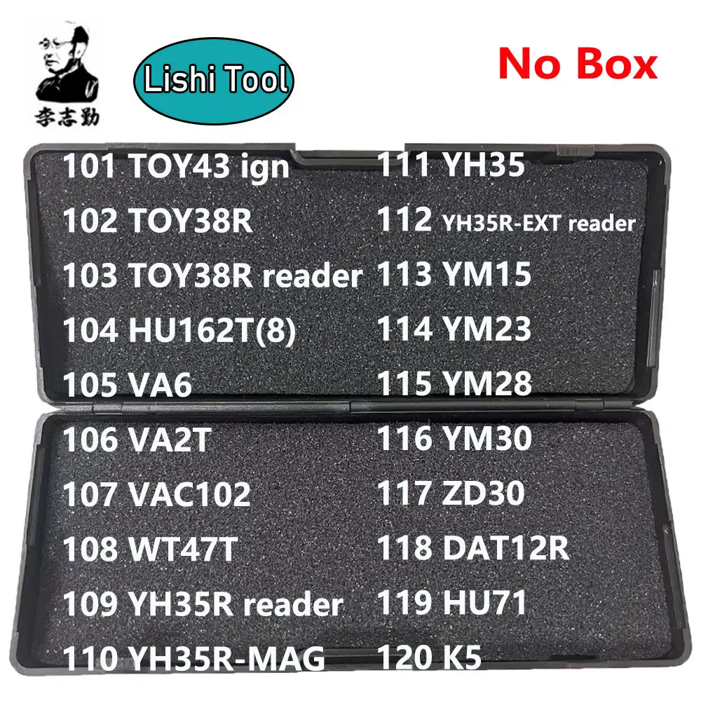 101-120 No Box Lishi 2 in 1 2in1 Tool TOY43 TOY38R HU162T(8) VA6 VA2T VAC102 WT47T YH35R YM15 YM23 YM28 YM30 ZD30 HU71 K5 Tools