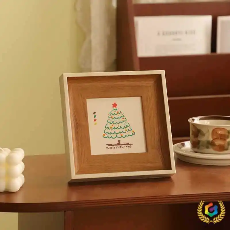 Customized Frame Photo Vintage-style Frame Empty Picture Frame American Square Display Cuerdas Fotos Pared Home Decorations