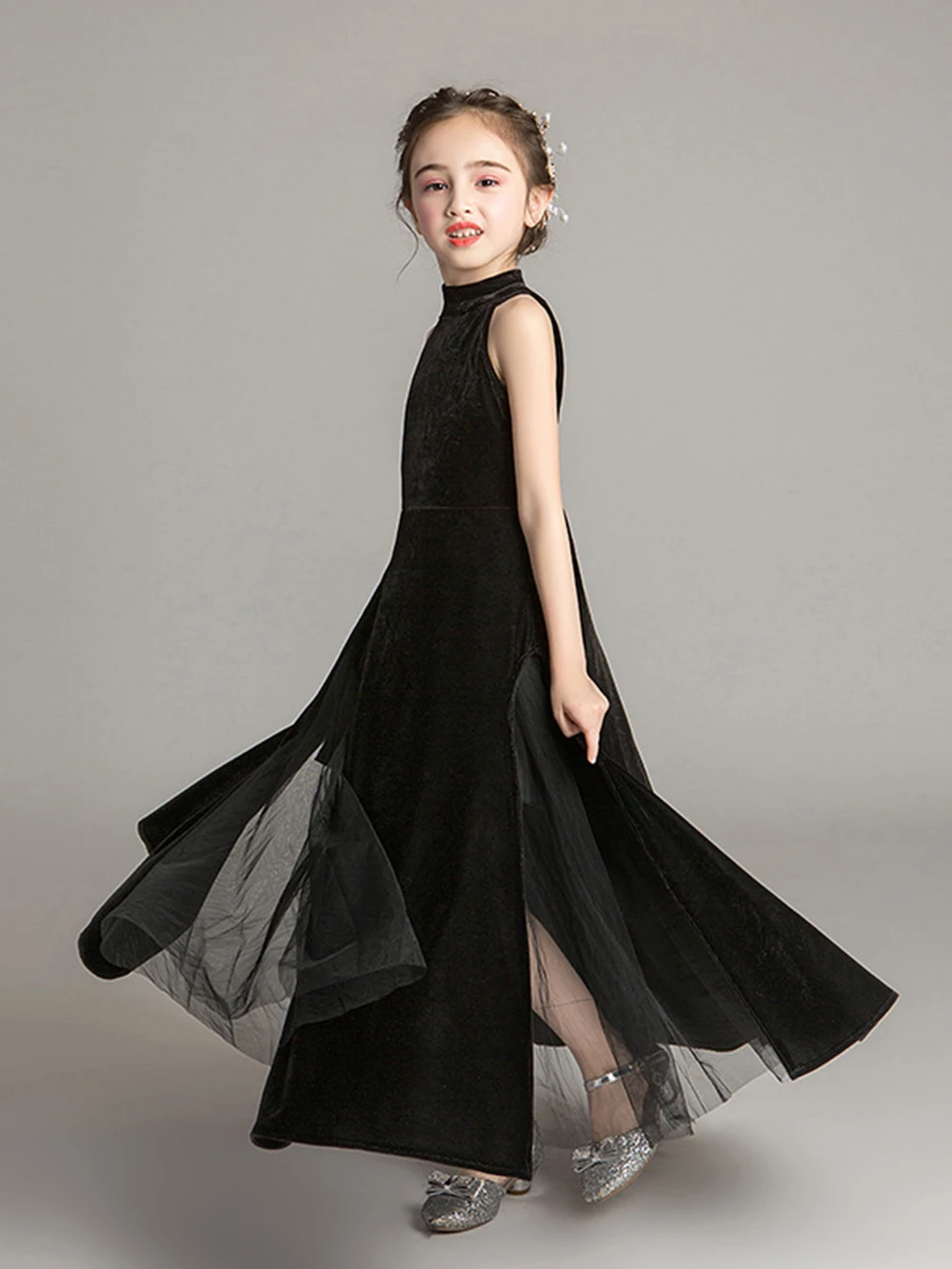 Formal Girls' Dress Children's Casual Daily Wear Summer Children's Hosting Competition Performance Clothing