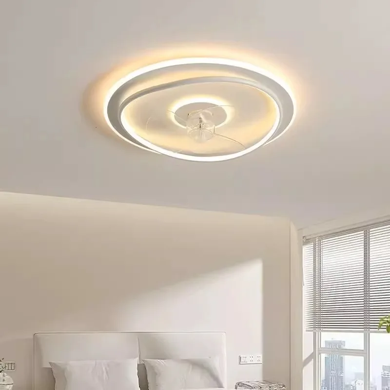 Modern LED Ceiling Fan Light Remote Control with Infinite Dimming 6 Levels of Wind Speed Bedroom Living Room chandelier Home fan