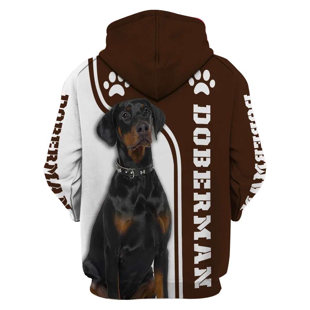 Intelligent Dog Doberman 3D Printed Men Hoodies Sweatshirts Unisex Pullover Streetwear Jacket Boy Casual Oversized Tracksuits