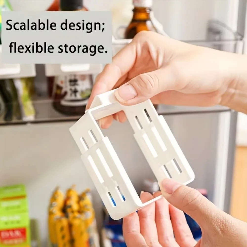 Retractable Refrigerator Storage Divider Expandable Snap-on Type Side Door Storage Partition Free Adjustment Baffle Divider