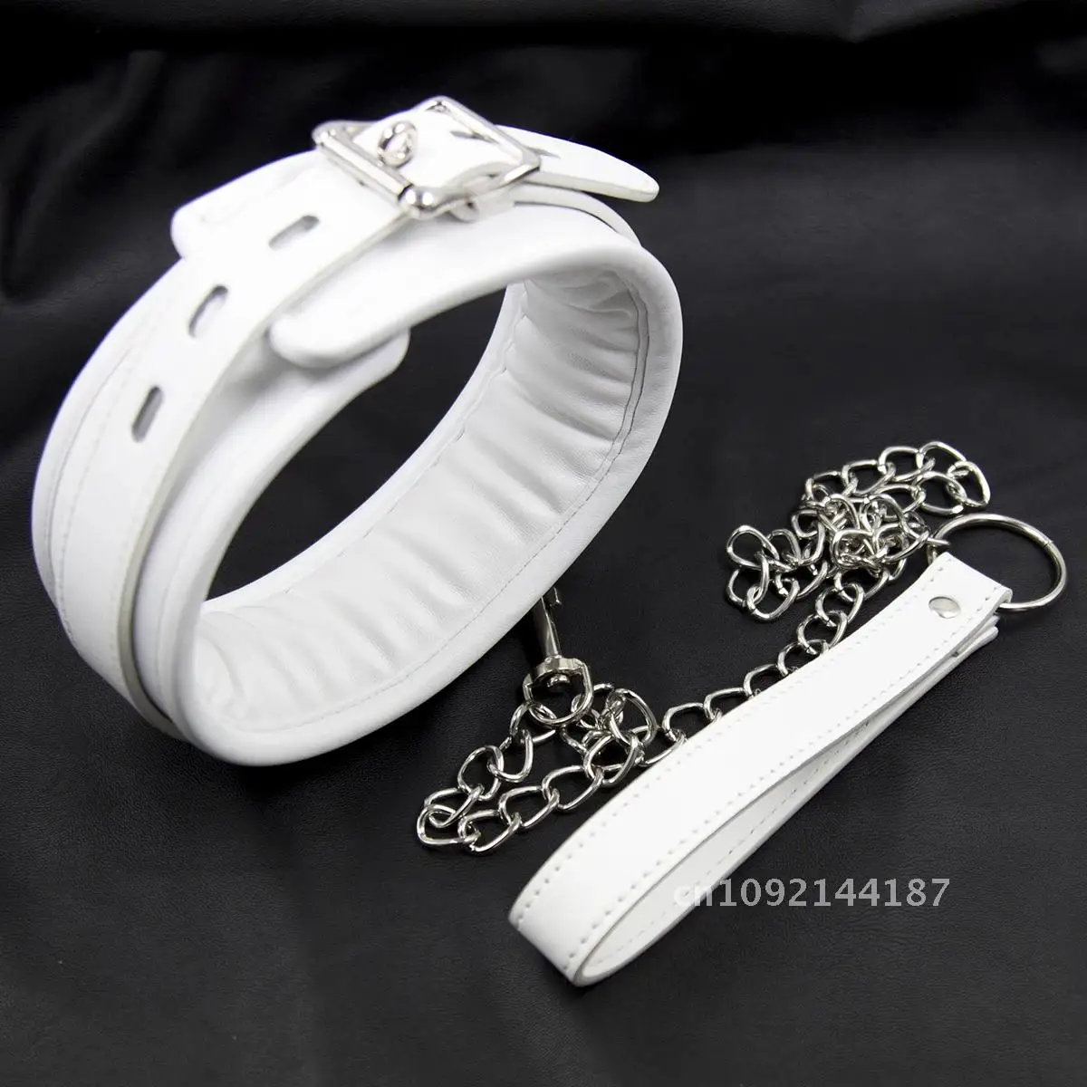 Bdsm 속박 칼라 가죽과 철 체인 노예 금속 구멍 여성 링크 커플 칼라 구속 장난감 섹스 섹스