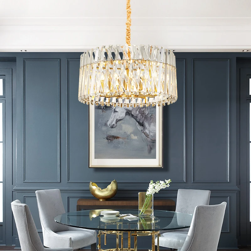 2021 New Luxury Crystal Chandelier Simple Stylish and Generous Hot-selling Chandelier LED Energy Light Source Pendent Lights