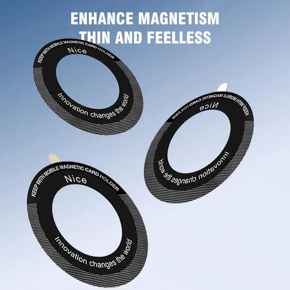 For Magnetic Metal For Phone Universal Metal Sticker Support Wireless Charger Plate Sheet Magnet Car Holder H8s2