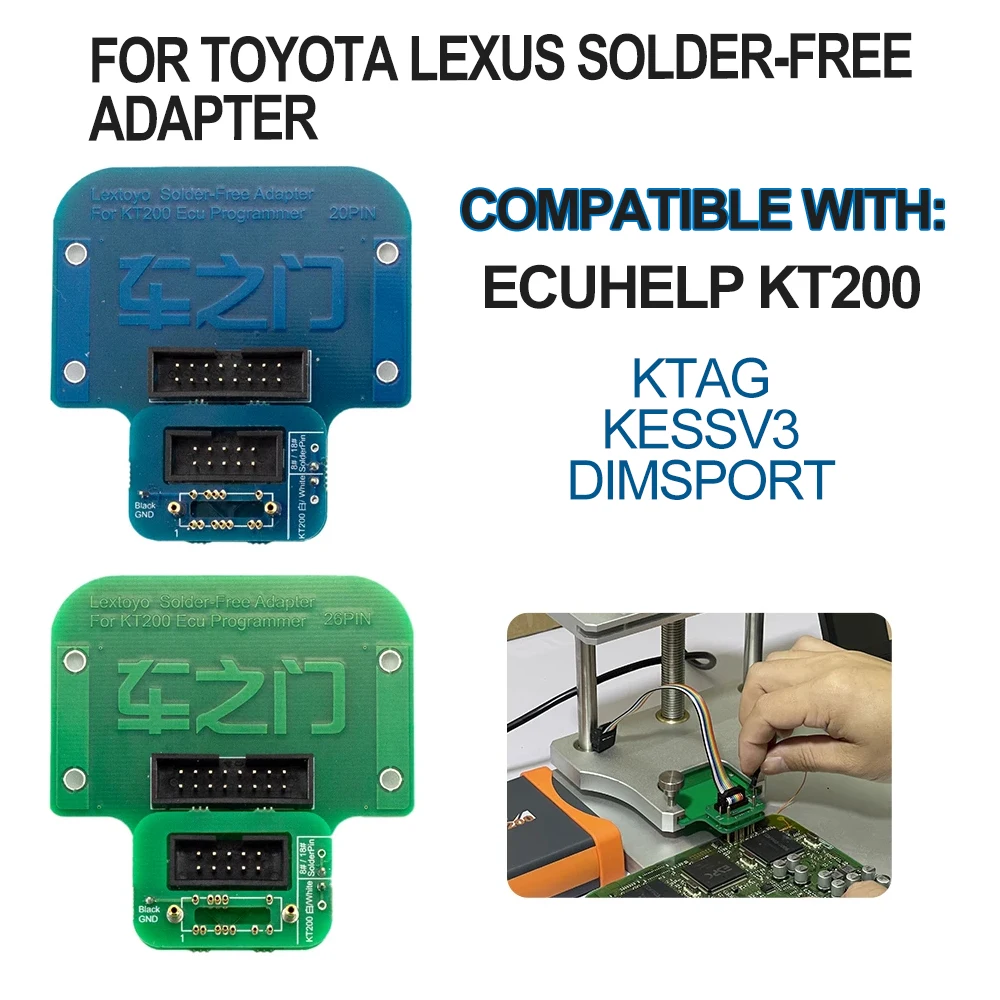 BDM Solder-Free Adapter Fit for Toyota Lexus Used for ECUHELP KT200 / TagFlash/ KTAG / KESSV3 / DIMSPORT