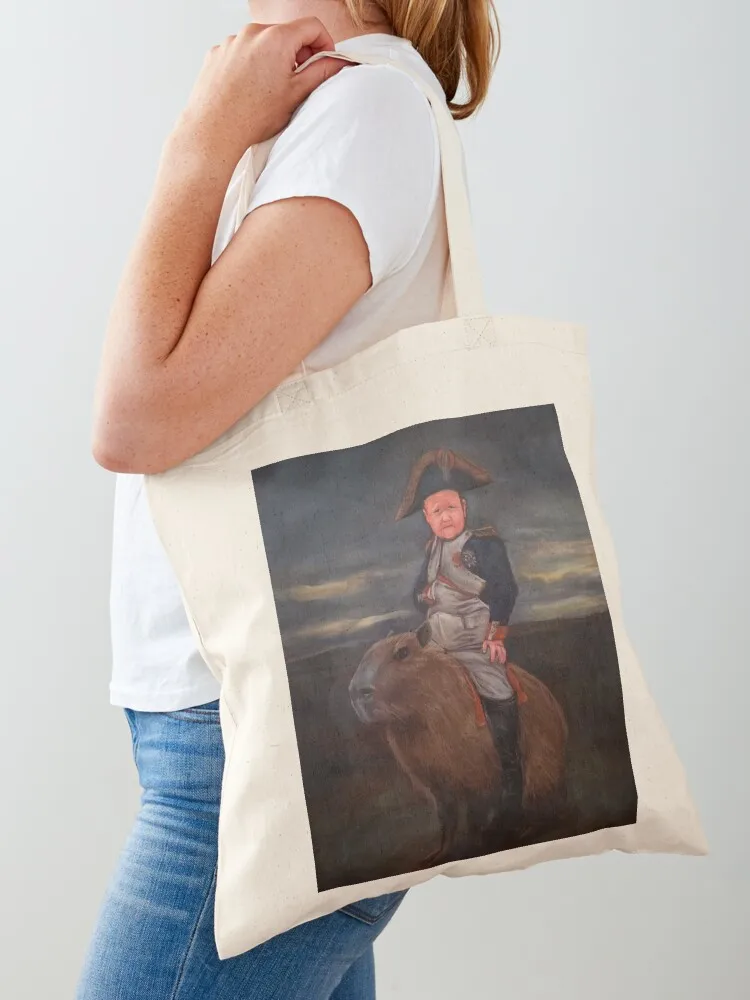 

Baby Napoleon on Capybara Tote Bag the tote bag Big bag tote screen