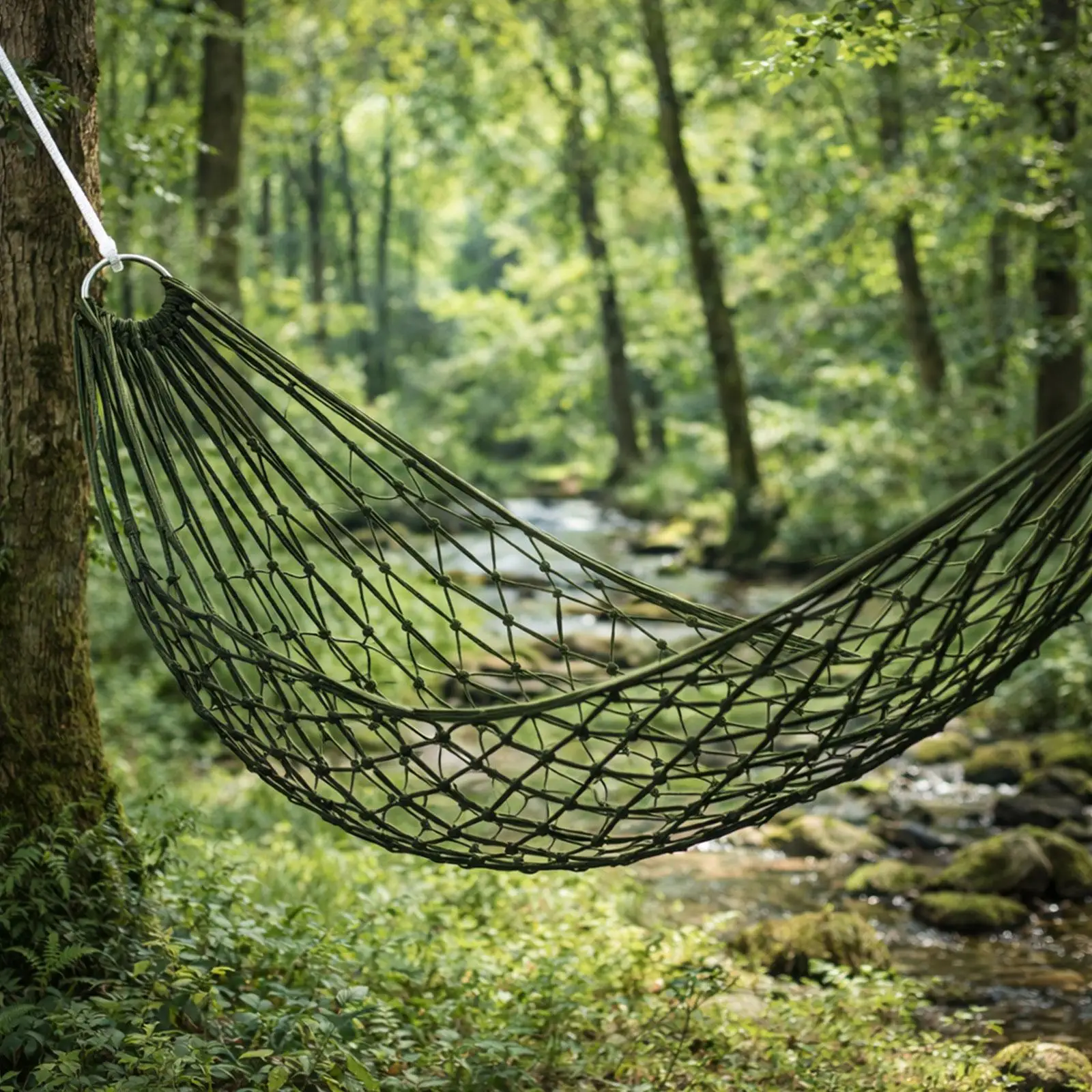 Outdoor Sport Hammock Breathable Nylon Mesh Bed Lightweight Folding Hammocks for Camping Garden Backpacking