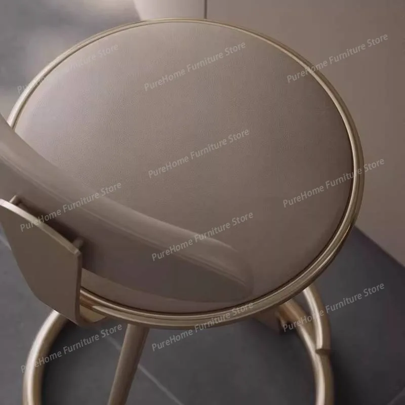 

Minimalist Cream Bar Stool Chair Italian Style Sturdy Unique Dining Chairs Ergonomic Designer Sillas De Comedor Dining Furniture