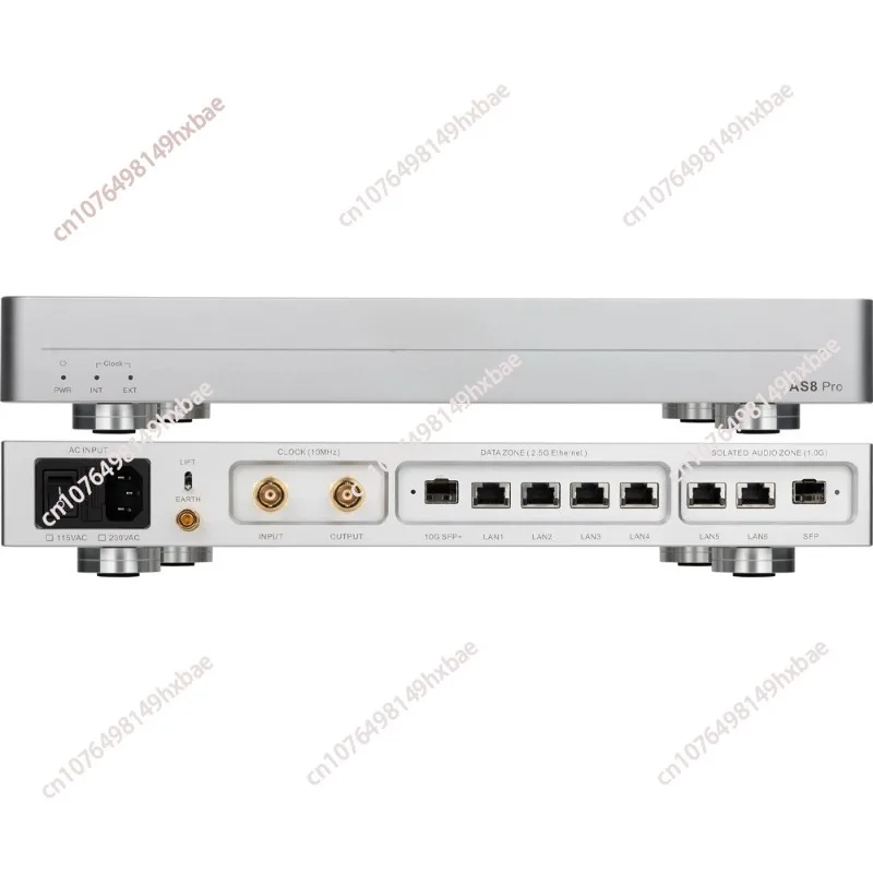 AS8Pro Audio HIFI Switch 2.5G 10G Optical Isolation 2.5Gbps,1000Mbps BNC, OC XO Clock,10Gbps,SC Cut OCXO