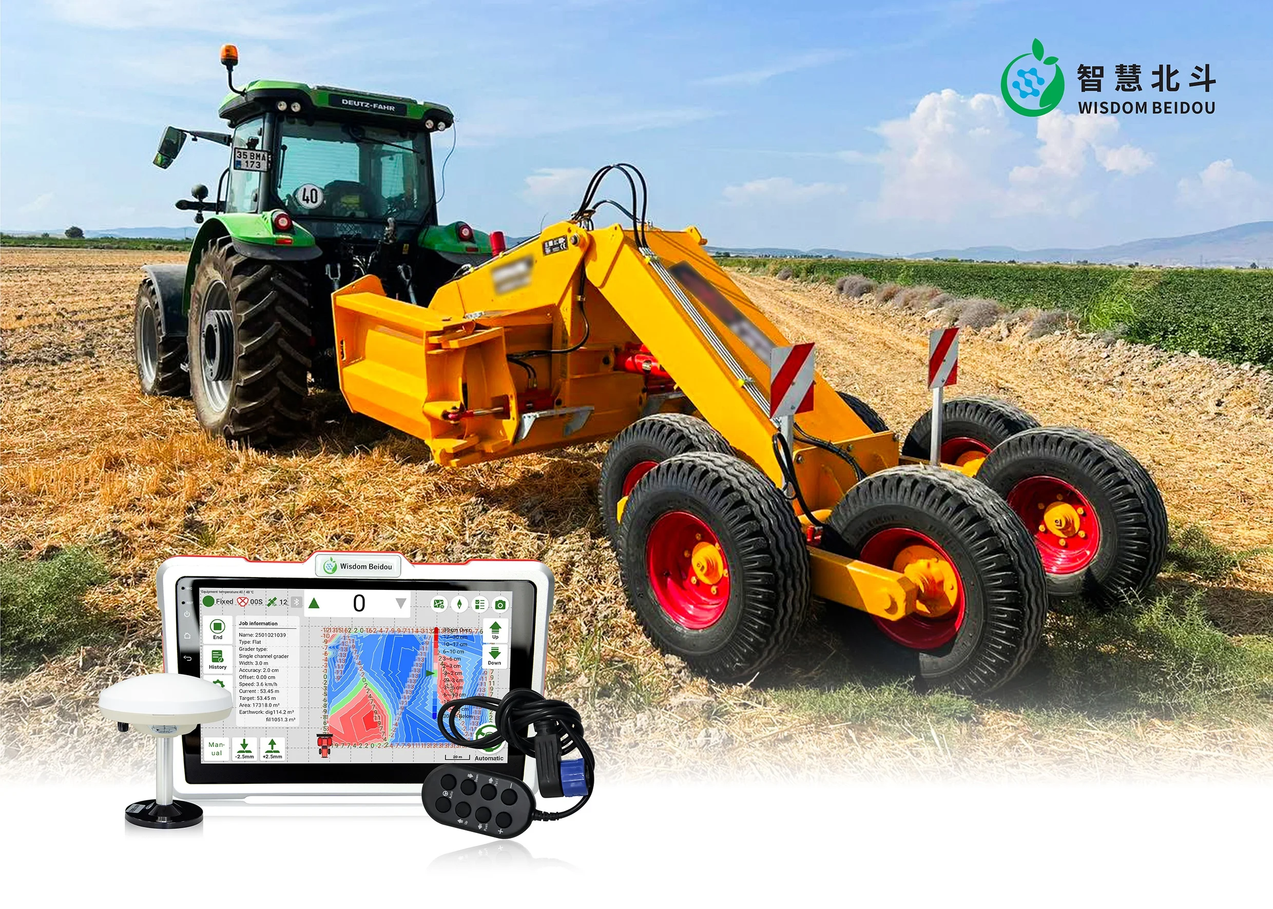 

GPS Dual Antenna High Accuracy Land Leveler Grader Tractor for Precision Agriculture CE Certified