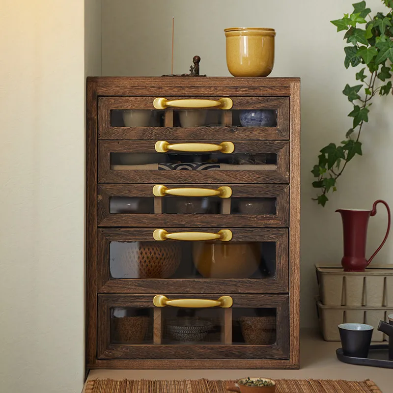 

Solid Wood Dental Cabinet, Multi-Drawer Storage with Adjustable Shelves for Tea Set & Jewelry Display, Large Capacity Organizer